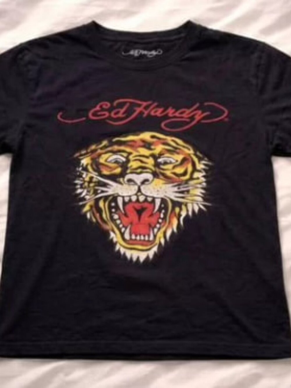 Ed Hardy Tiger Graphic T-Shirt Black